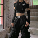 Switch NoirFusion Gothic Ruffle Crop Top 1 image