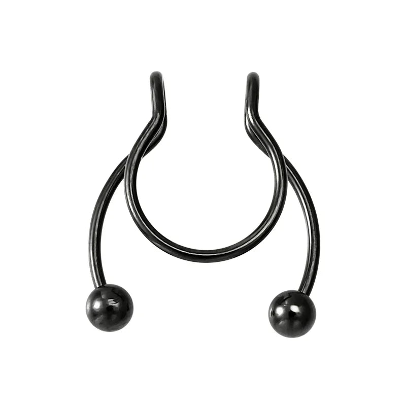 Faux Steel Septum Hoop