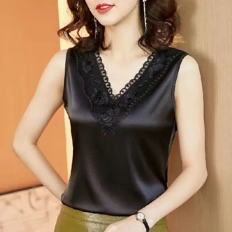 LuxeSilk Korean Blouse