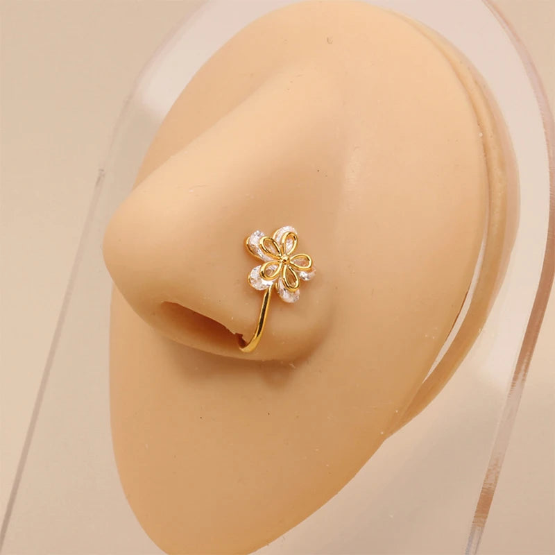 Royal Adornments Clip-On Nose and Ear Cuff Set