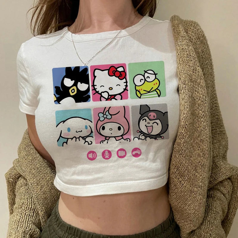 Kitty Kawaii Crop Tee