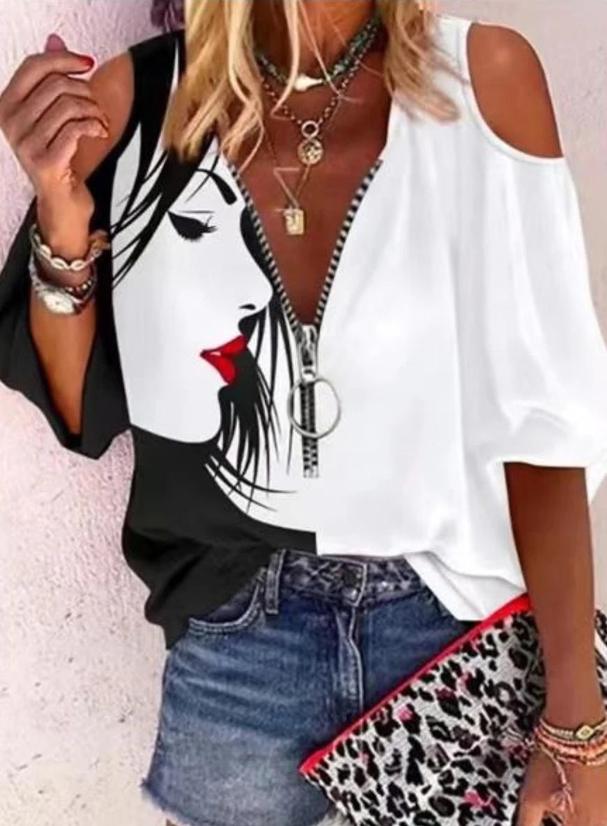 ChicEase Casual Elegance Short Sleeve Blouse