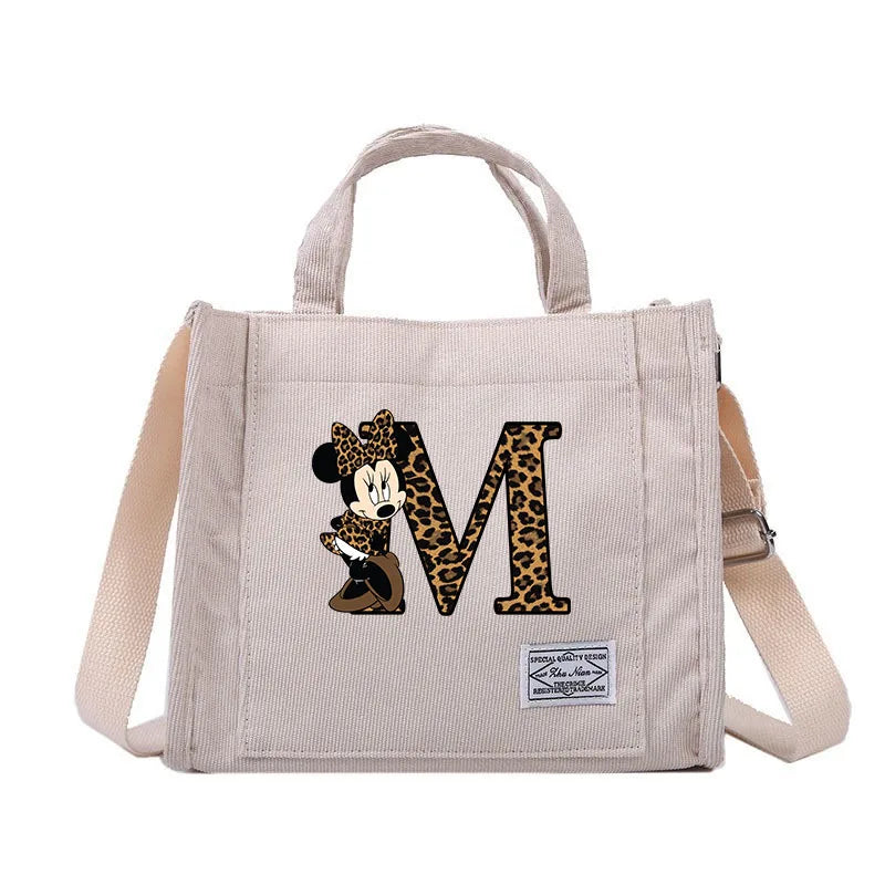 Minnie Mouse Alphabet Canvas Shoulder Bag