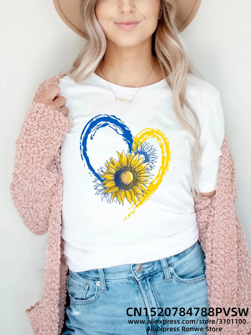 Blue Yellow Heartbeat Women's Tee