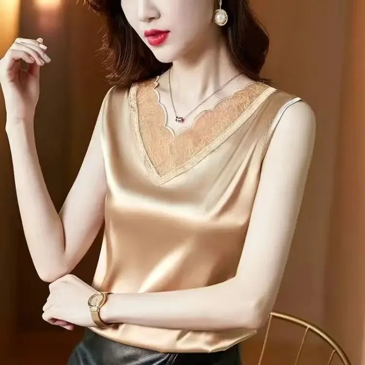 LuxeSilk Korean Blouse