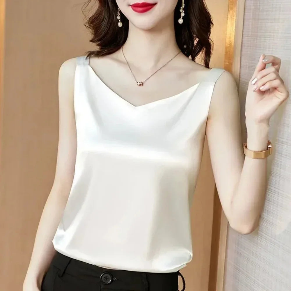 LuxeSilk Korean Blouse