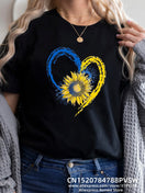 Switch Blue Yellow Heartbeat Women&#39;s Tee 2 image