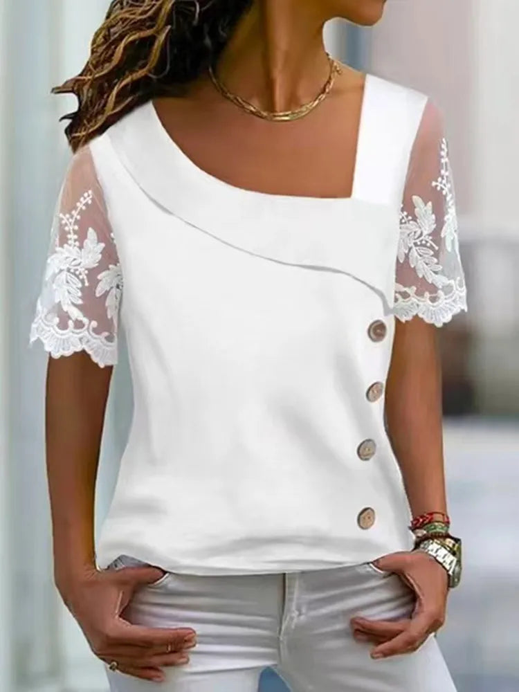 Pure Elegance Lace Blouse