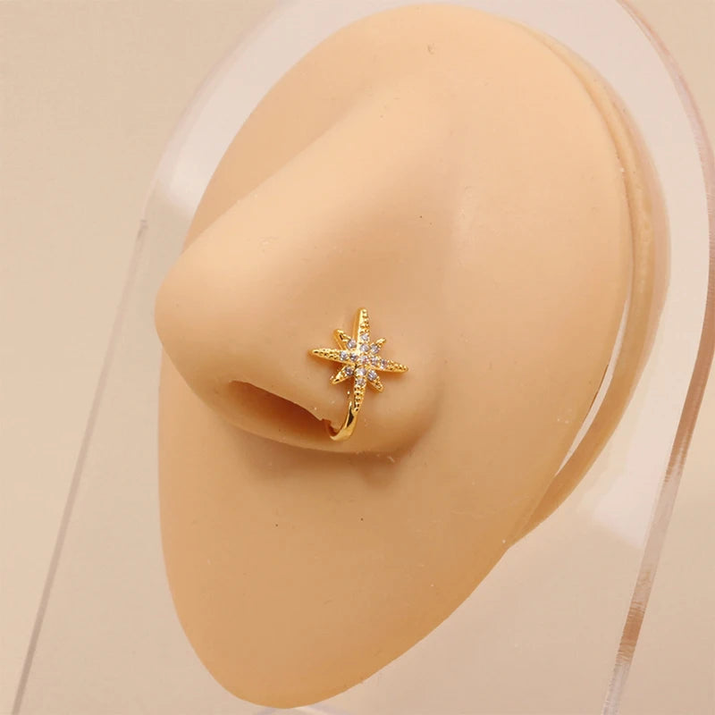 Royal Adornments Clip-On Nose and Ear Cuff Set