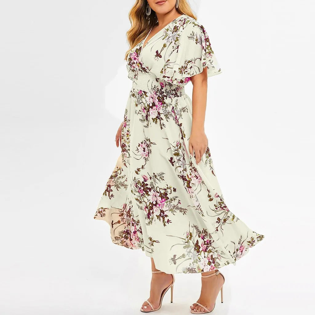 BlossomBreeze Plus Size Women's Chiffon Dress