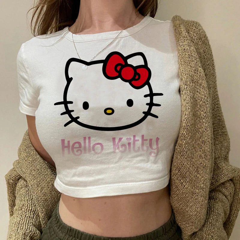 Kitty Kawaii Crop Tee