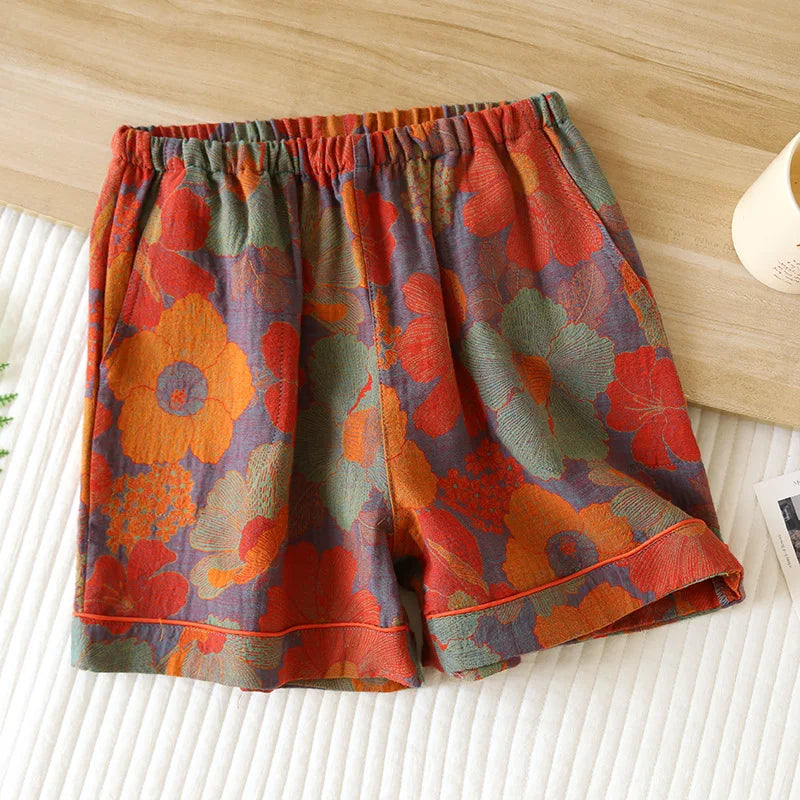 Summer Breeze Cotton Jacquard Pajama Shorts