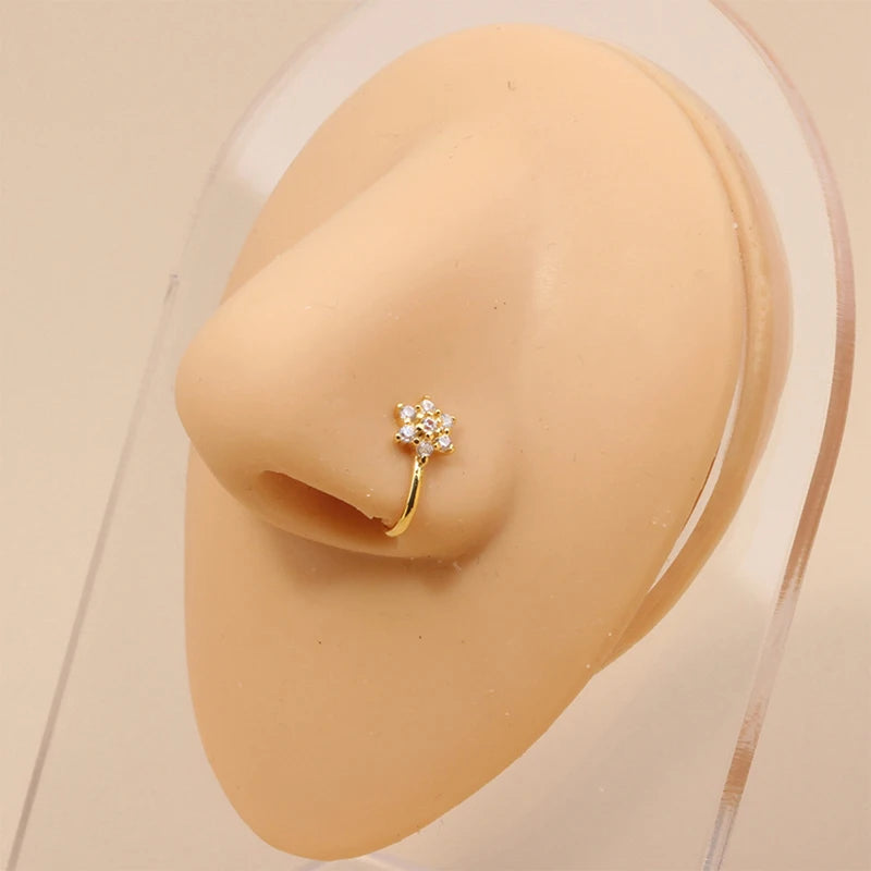 Royal Adornments Clip-On Nose and Ear Cuff Set