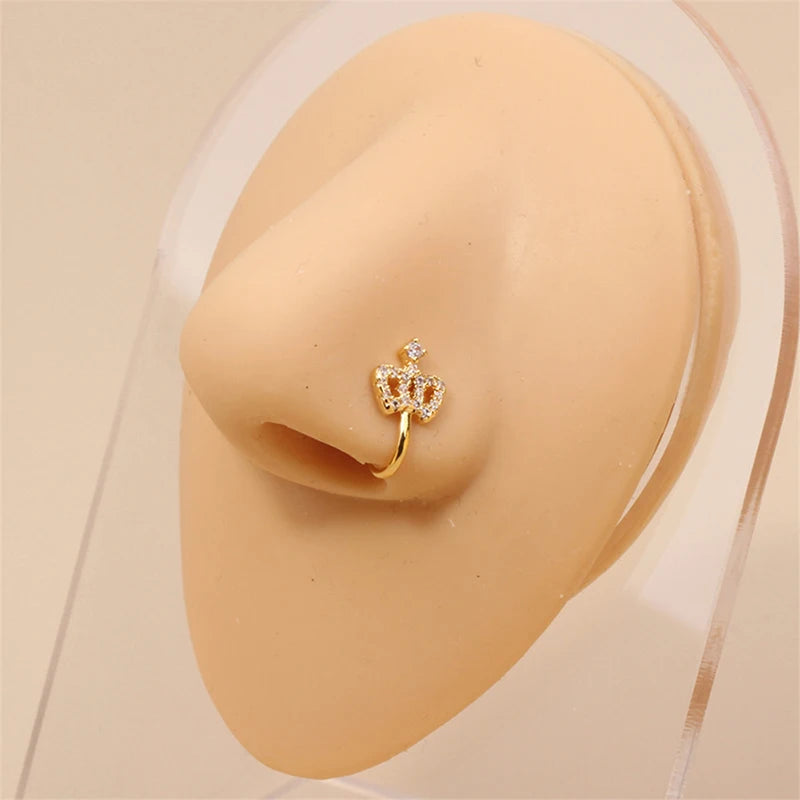 Royal Adornments Clip-On Nose and Ear Cuff Set