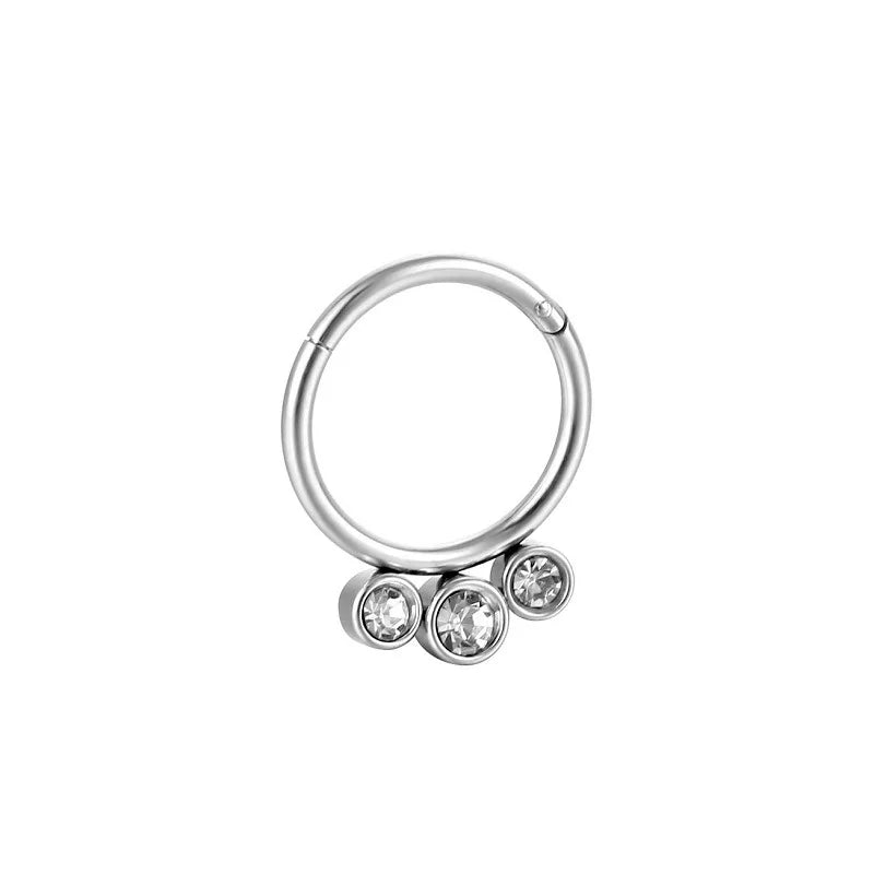 Steel Opal Fusion Nose Ring