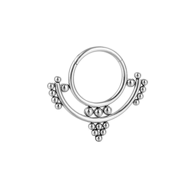 Steel Opal Fusion Nose Ring