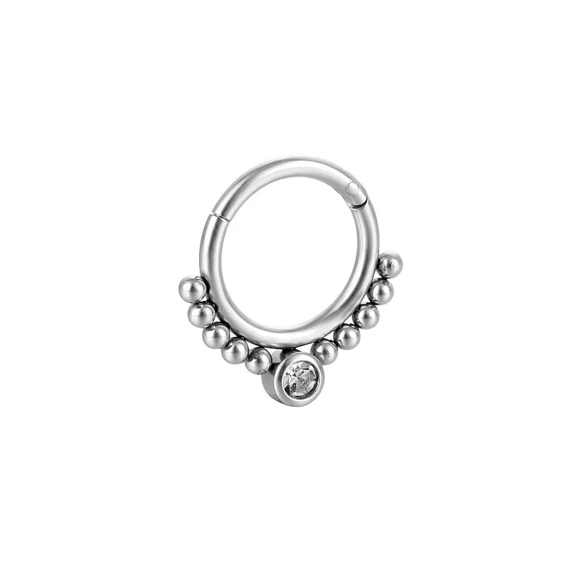 Steel Opal Fusion Nose Ring