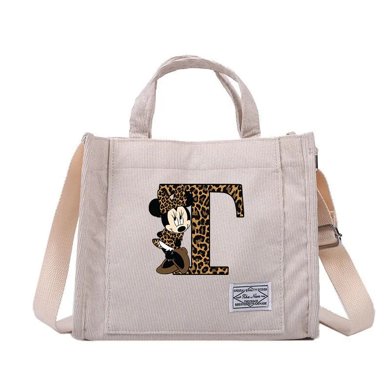 Minnie Mouse Alphabet Canvas Shoulder Bag