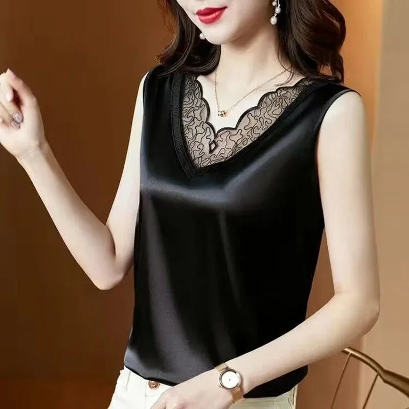 LuxeSilk Korean Blouse