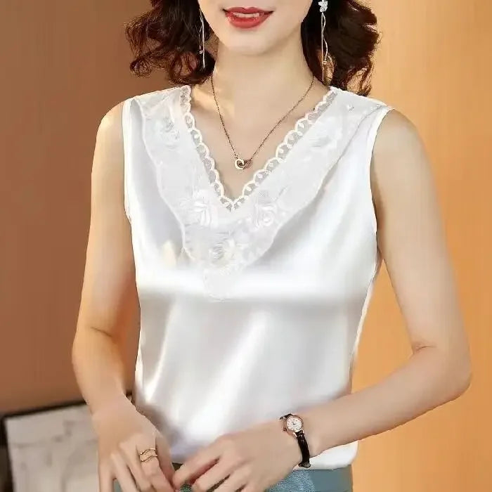 LuxeSilk Korean Blouse