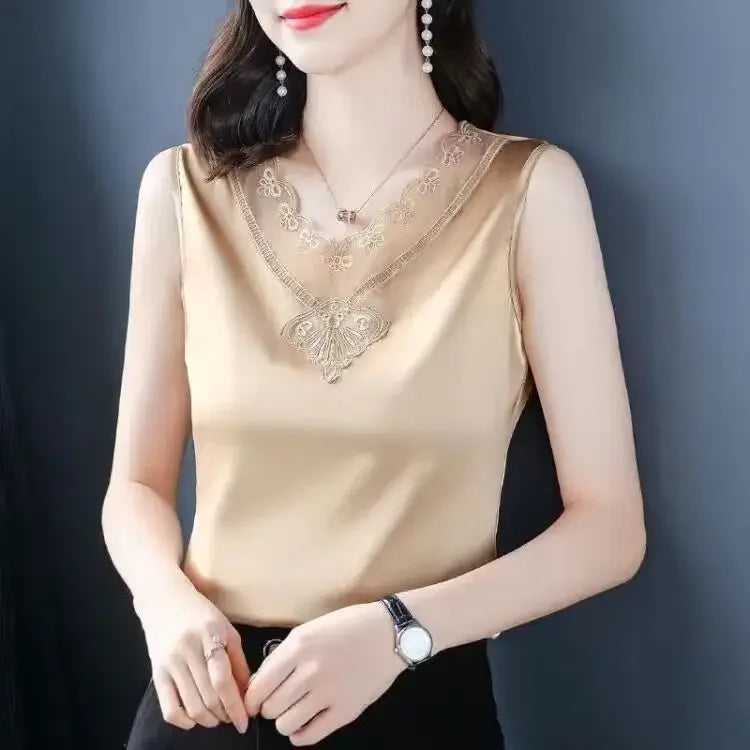 LuxeSilk Korean Blouse