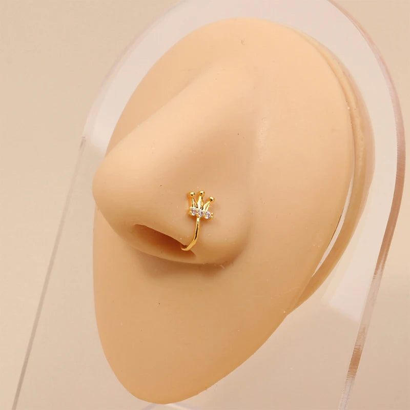 Royal Adornments Clip-On Nose and Ear Cuff Set