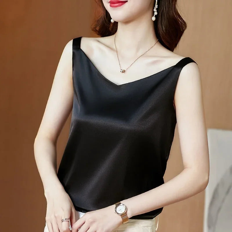 LuxeSilk Korean Blouse