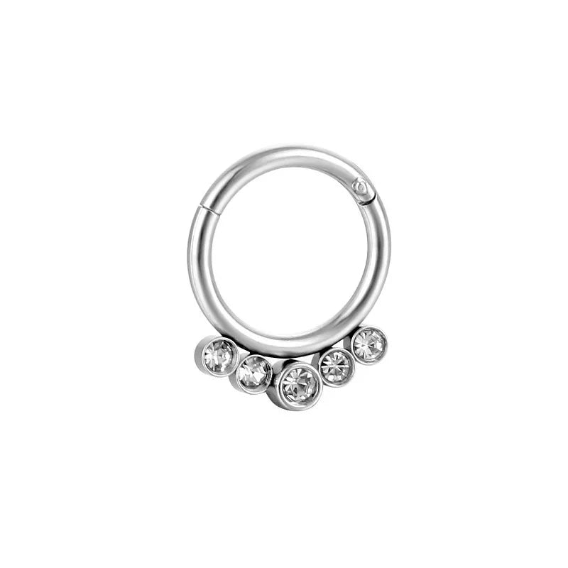 Steel Opal Fusion Nose Ring