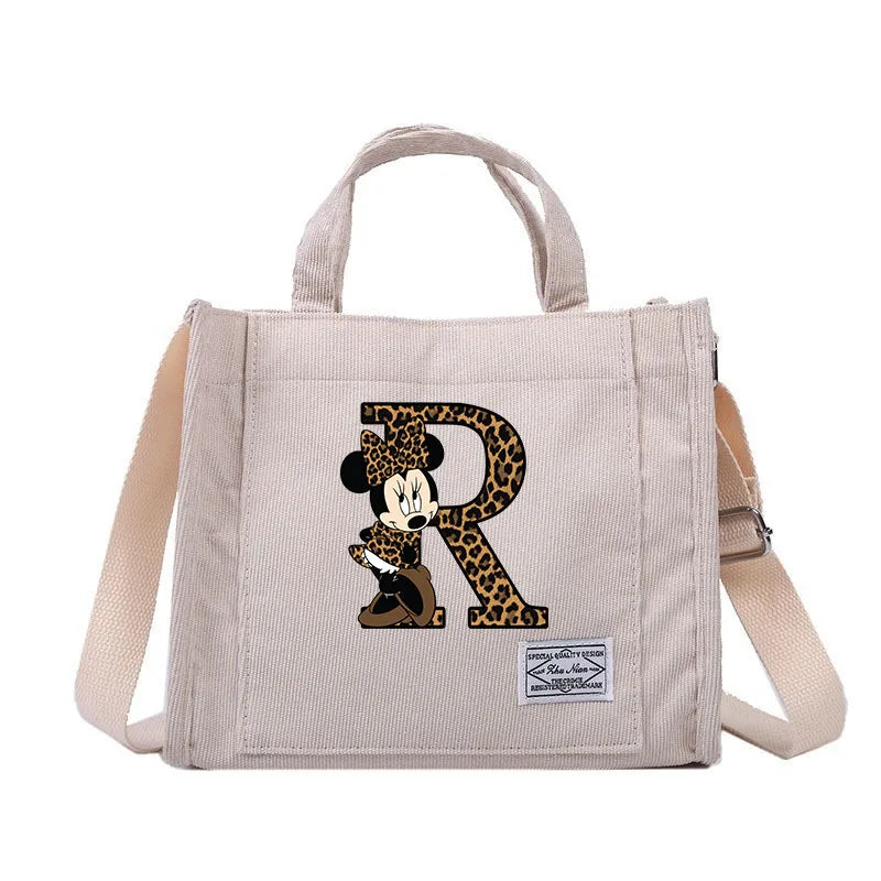 Minnie Mouse Alphabet Canvas Shoulder Bag