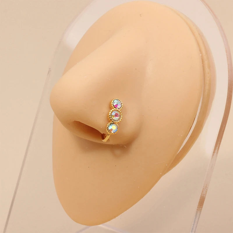 Royal Adornments Clip-On Nose and Ear Cuff Set