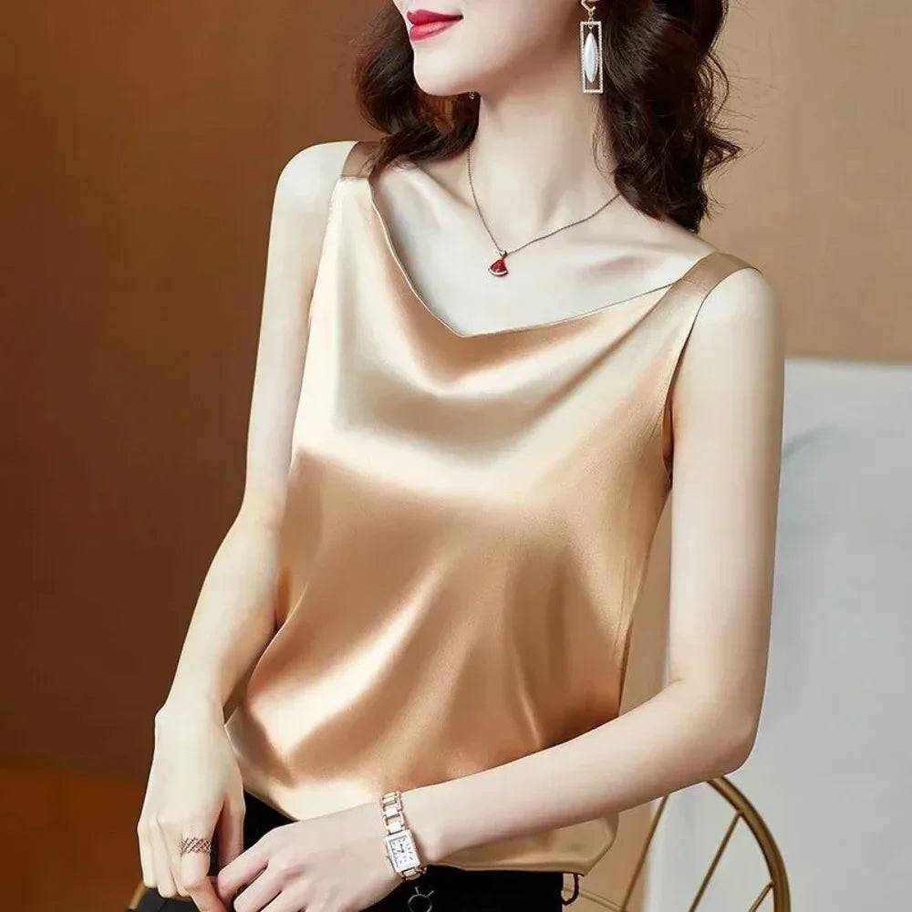 LuxeSilk Korean Blouse