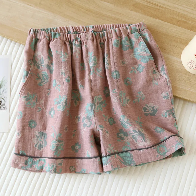 Summer Breeze Cotton Jacquard Pajama Shorts