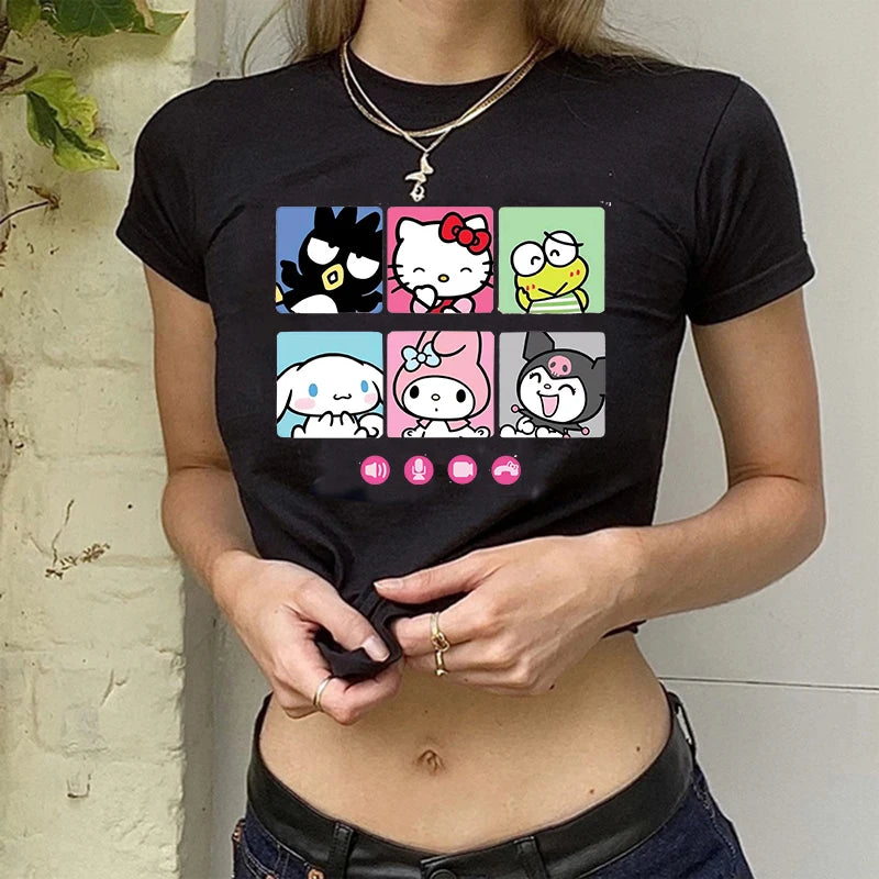 Kitty Kawaii Crop Tee